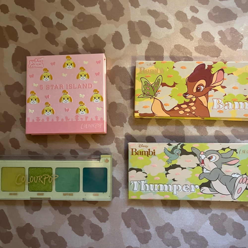 Colourpop Mini palettes Bambi and Animal Crossing